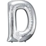 NORTH STAR BALLOONS 34″ SILVER LETTER ‘D’ SHAPE BALLOON