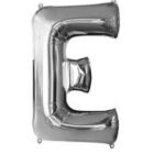 NORTH STAR BALLOONS 34″ SILVER LETTER ‘E’ SHAPE BALLOON