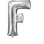 NORTH STAR BALLOONS 34″ SILVER LETTER ‘F’ SHAPE BALLOON