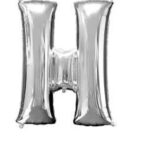 NORTH STAR BALLOONS 34″ SILVER LETTER ‘H’ SHAPE BALLOON