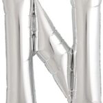 NORTH STAR BALLOONS 16″ SILVER LETTER ‘N’ SHAPE BALLOON