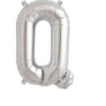 NORTH STAR BALLOONS 16″ SILVER LETTER ‘Q′ SHAPE BALLOON
