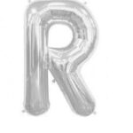 NORTH STAR BALLOONS 16″ SILVER LETTER ‘R′ SHAPE BALLOON