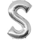 NORTH STAR BALLOONS 16″ SILVER LETTER ‘S’ SHAPE BALLOON