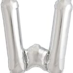 NORTH STAR BALLOONS 16″ SILVER LETTER ‘W′ SHAPE BALLOON