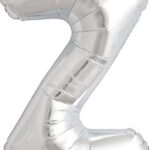NORTH STAR BALLOONS 16″ SILVER LETTER ‘Z′ SHAPE BALLOON