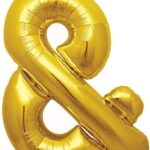 NORTH STAR BALLOONS 16″ GOLD LETTER ‘&’ SHAPE BALLOON