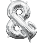 NORTH STAR BALLOONS 16″ SILVER LETTER ‘&′ SHAPE BALLOON