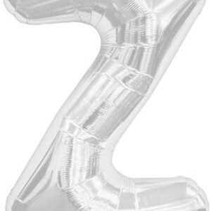 NORTH STAR BALLOONS 34″ SILVER LETTER ‘Z’ SHAPE BALLOON