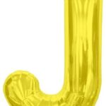 NORTH STAR BALLOONS 34″ GOLD LETTER ‘J’ SHAPE BALLOON