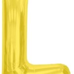 NORTH STAR BALLOONS 34″ GOLD LETTER ‘L’ SHAPE BALLOON