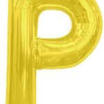 NORTH STAR BALLOONS 34″ GOLD LETTER ‘P’ SHAPE BALLOON