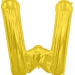 NORTH STAR BALLOONS 34″ GOLD LETTER ‘W’ SHAPE BALLOON