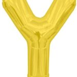 NORTH STAR BALLOONS 34″ GOLD LETTER ‘Y’ SHAPE BALLOON