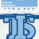 BOY BABY SHOWER LETTER BANNER 7FT