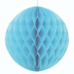 UNIQUE 8″ POWDER BLUE HONEYCOMB BALL