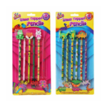 6 NOVELTY ERASER TOP PENCILS