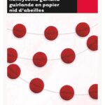 UNIQUE 7FT RED HONEYCOMB BALL GARLAND