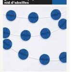 ROYAL BLUE HONEYCOMB BALL GARLAND 7FT