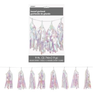IRIDESCENT FOIL TASSEL GARLAND 9FT