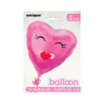 UNIQUE 18″ SMILING PINK HEART FOIL