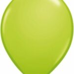 QUALATEX  LIME GREEN 11″(PACK OF 25 ROUND BALLOONS).