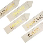 SCRIPTED MARBLE-WEDDING SIGNS PK5