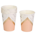 COLOUR BLOCK CUPS PEACH PK8