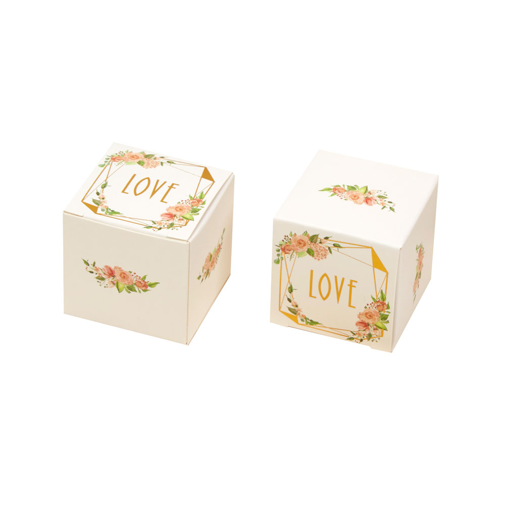 GEO FLORAL FAVOUR BOXES PK10