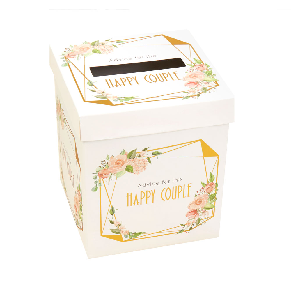 GEO FLORAL WEDDING POST BOX