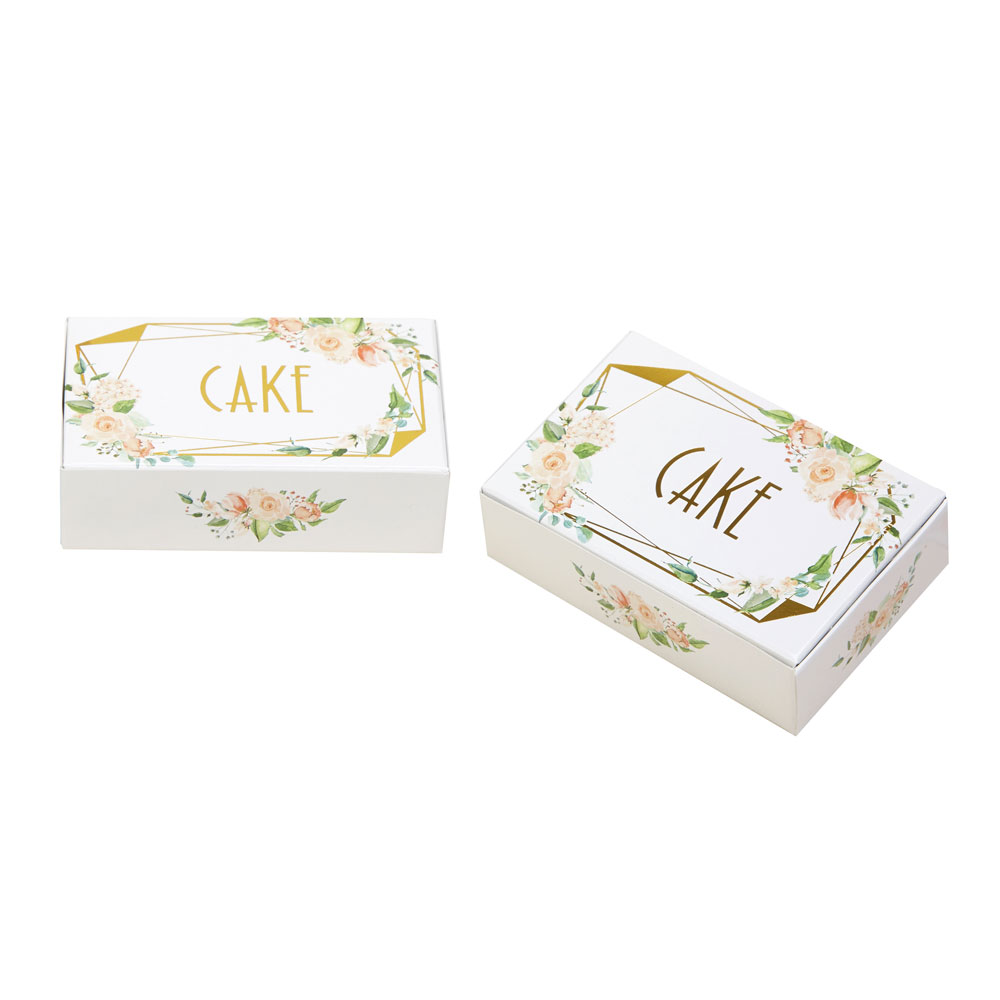 GEO FLORAL CAKE BOXES PK10