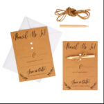 NEVITI 10 SAVE THE DATE CARDS WITH ENVELOPS & PENCILS