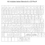 NEVITI WEDDING STENCIL KIT ALPHABET & NUMBERS SET