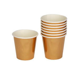 GOLD FOIL MINI SHOT CUPS PK8