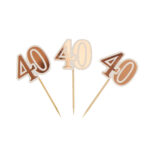 NEVITI “40” ROSE GOLD FOOD PICKS PK10