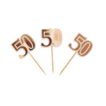 NEVITI “50” ROSE GOLD FOOD PICKS PK10