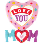 QUALATEX 33″ LOVE YOU MOM SHAPE BALLOON