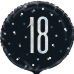 18″ GLITZ BLK 18 FOIL BALLOON