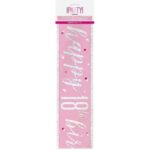 GLITZ PINK 18TH PRISM BANNER 9FT