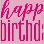 GLITZ  54X84IN  PINK BIRTHDAY TABLECOVER