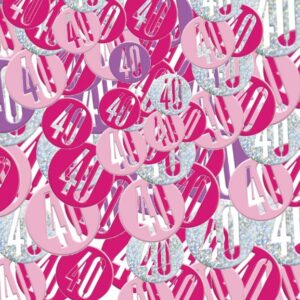 GLITZ PINK 40TH CONFETTI