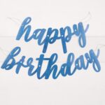 GLITZ BLUE HBDAY FOIL BANNER 2PC