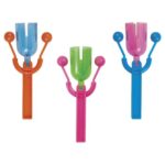 UNIQUE 4 NEON CLACKER NOISEMAKER-NET BAG