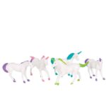 UNIQUE 8 PLASTIC UNICORN FIGURE-NET BAG