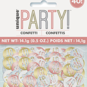 GLITZ ROSE GOLD 40TH CONFETTI