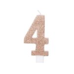 GLITZ ROSE GOLD GLITTER CANDLE NUM 4