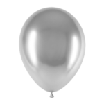 QUALATEX 7″ ROUND CHROME SILVER BALLOONS