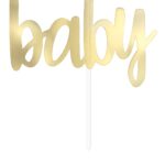 UNIQUE GOLD BABY SHOWER CAKE TOPPER