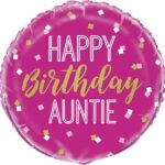 UNIQUE 18″ HAPPY BIRTHDAY AUNTIE BALLOON