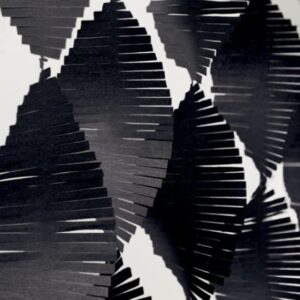 UNIQUE 9FT BLACK TISSUE FRINGE GARLAND